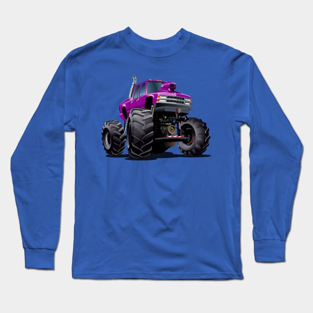 Cartoon monster truck Long Sleeve T-Shirt by Mechanik